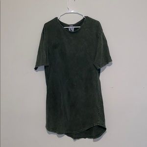 Olive green tshirt dress